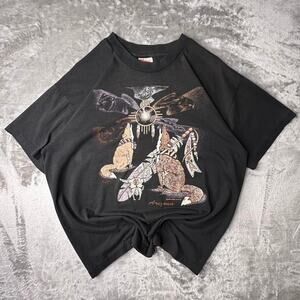 Vintage 90’s 1996 Elron Unlimited Arizona Howling Coyotes Tribal Black T-shirt L
